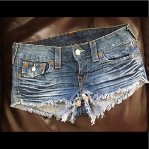 True Religion Joey Cut-Off Denim Shorts - 29